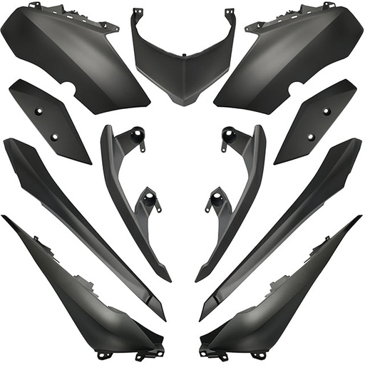 [AP55BP10.660.DG] Kit carenados Yamaha X-max 125-300 a partir del 2021 11 piezas AllPro - Gris oscuro metalizado