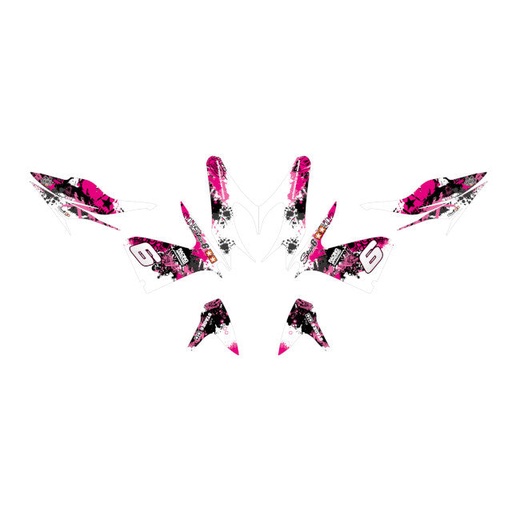 [S6-056601/PK] Kit adhesivos Yamaha Aerox <2013 Stage6 - Rosa/Negro