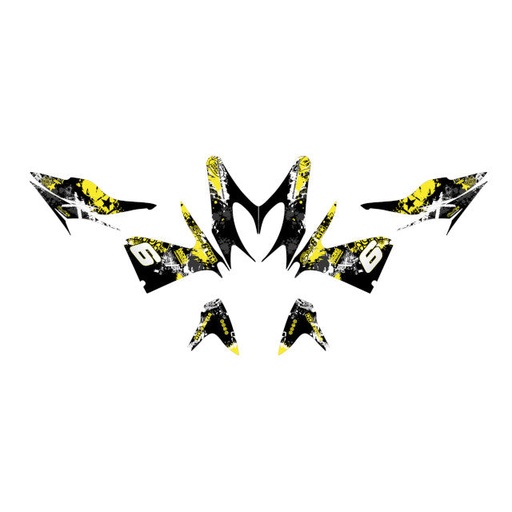 [S6-056601/RE] Kit adhesivos Yamaha Aerox <2013 Stage6 - Rojo/Negro