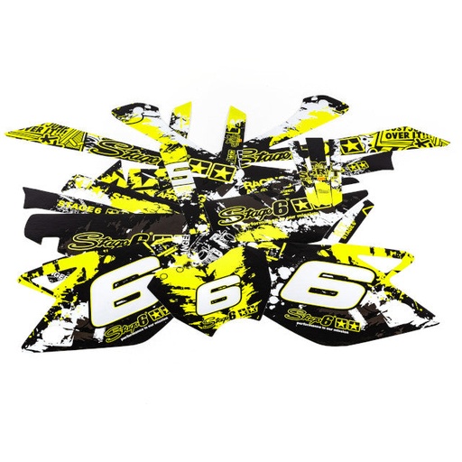 [S6-058802/YE] Kit adhesivos Rieju MRT 50 09-22 Stage6 - Amarillo/Negro