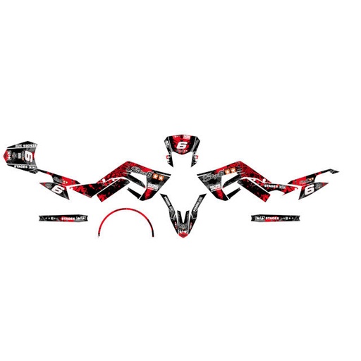 [S6-059201/RE] Kit adhesivos Derbi Senda X-Treme >2018 Stage6 - Rojo/Negro