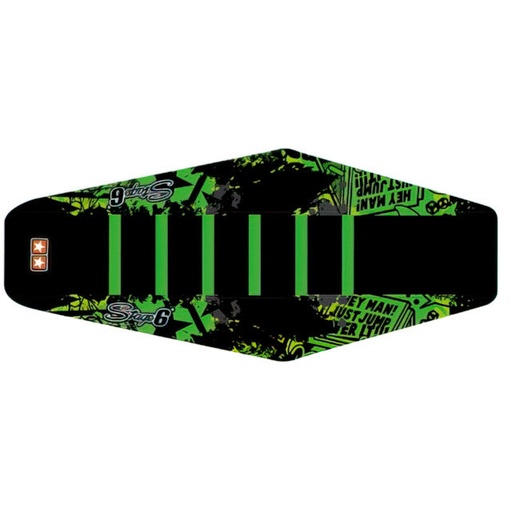 [S6-058862/GR] Funda asiento Rieju MRT 50 Stage6 - Negro/Verde