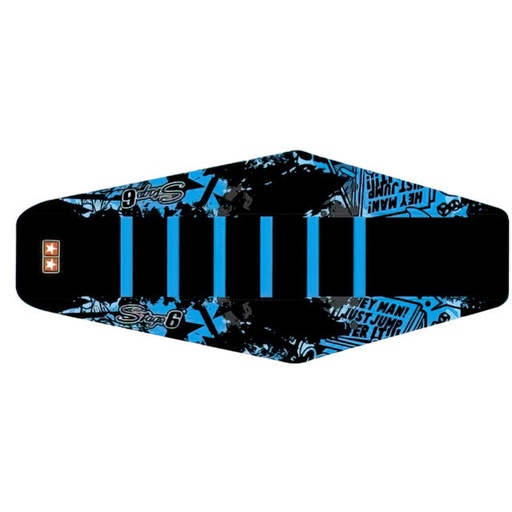 [S6-059261/BL] Funda asiento Derbi Senda 50cc 05-10 Stage6 - Negro/Azul