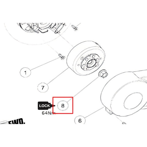 [86452] Tuerca encendido M12 motor Daytona Anima arranque pedal