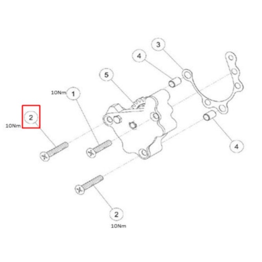 [84677] Tornillo bomba de aceite M6x35 motor Daytona Anima