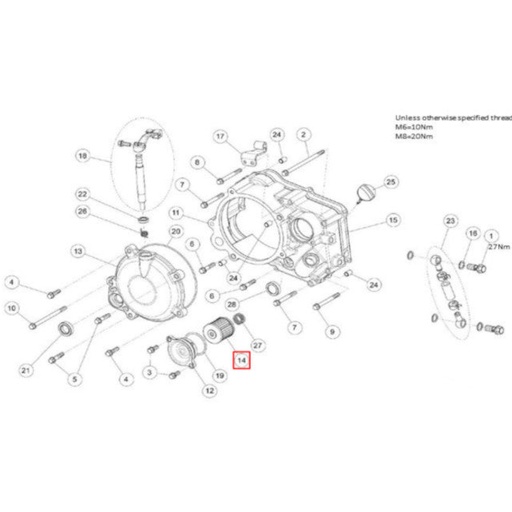 [86384] Filtro de aceite motor Daytona Anima