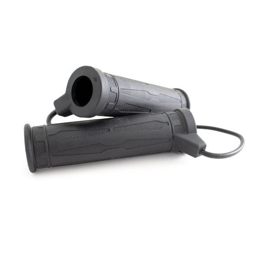 [AM10706E] Puños calefactables 1" + 1 1/8" con interruptor externo largo 130mm Koso negro