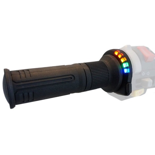 [AX0410J1] Puños calefactables 7/8"+ 1" interruptor tipo K largo 120mm + 10 cm Koso - negro