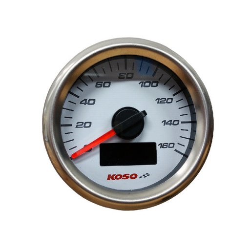 [BA485B72] Velocimetro D48 GP Style Koso cromado-blanco