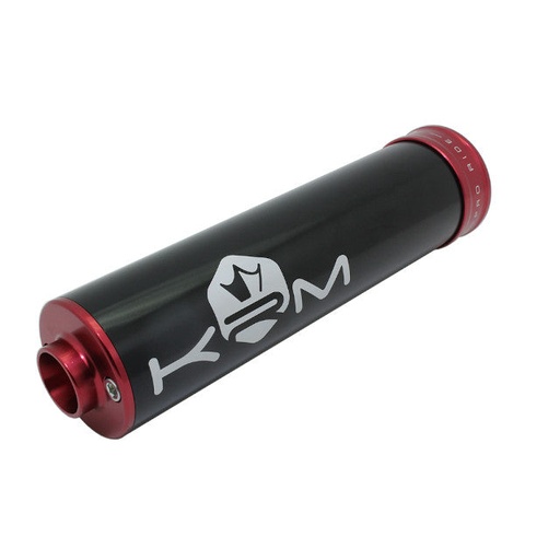 [KR155F] Silenciador 50-70cc aluminio KRM - negro/rojo