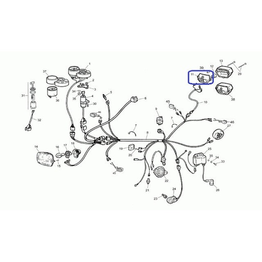 [0/000.980.2000] Soporte piloto trasero Rieju RR / Spike / Tango 50