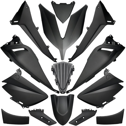 [AP55BP10.559.BM] Carenados Yamaha T-Max 530 15-16 14 piezas AllPro - negro mate