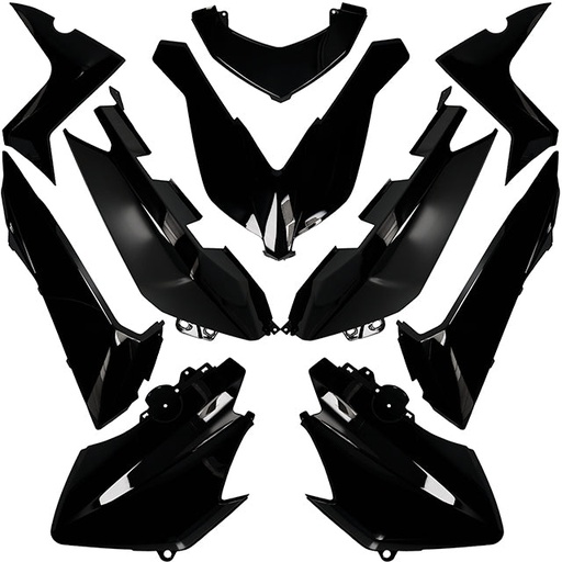 [AP55BP10.658.BK] Carenados Yamaha X-Max 125/250/400 14-17 10 piezas AllPro - negro brillante