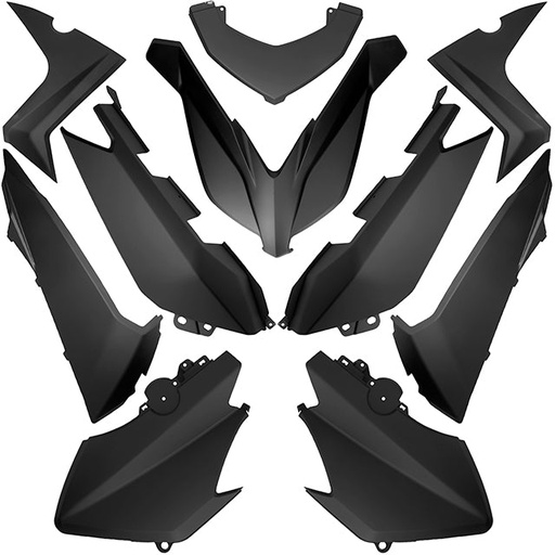 [AP55BP10.658.BM] Carenados Yamaha X-Max 125/250/400 14-17 10 piezas AllPro - negro mate