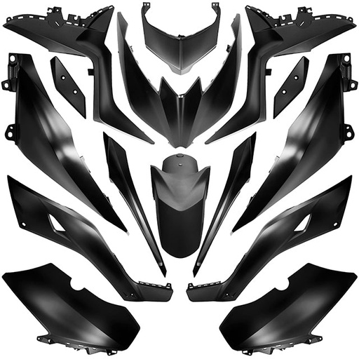 [AP55BP10.659.BM] Carenados Yamaha X-Max 125/300 18-22 / 400 18-20 15 piezas AllPro - negro mate