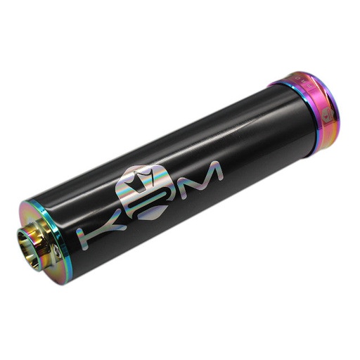 [KR106F] Silenciador 70-90cc aluminio 2019 KRM - negro brillante/neo cromado