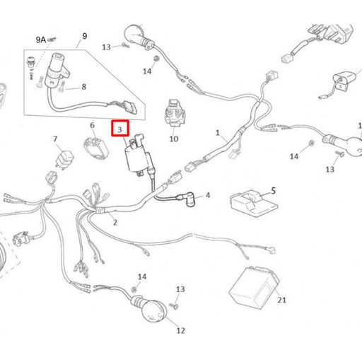 [0/227.012.0005] Bobina HT tipo MG12 Rieju MRT 125