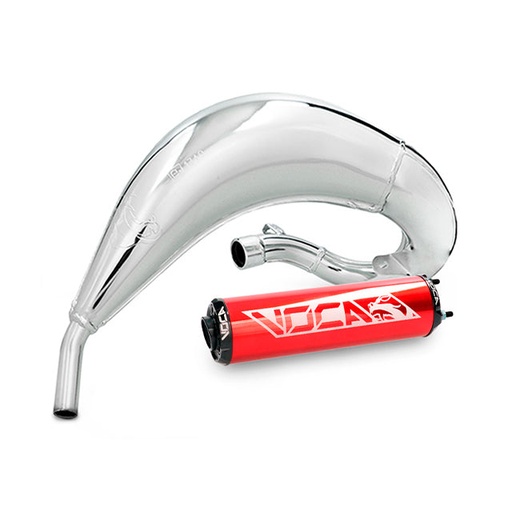 [VCR-RD38181/REBK] Escape VOCA Cross Chromed 50/70cc (CE) Fantic - silenciador rojo