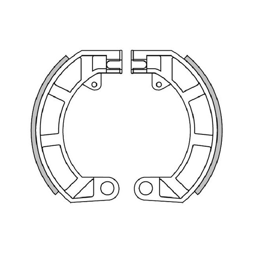 [176.0159/R] Zapatas freno trasero Vespa Primavera/Super/SL Polini For-Race