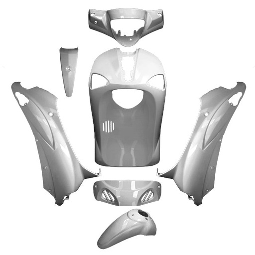 [AP55BP10.138.SI] Carenados Piaggio Liberty 50/125 7 piezas AllPro - plata metalizado