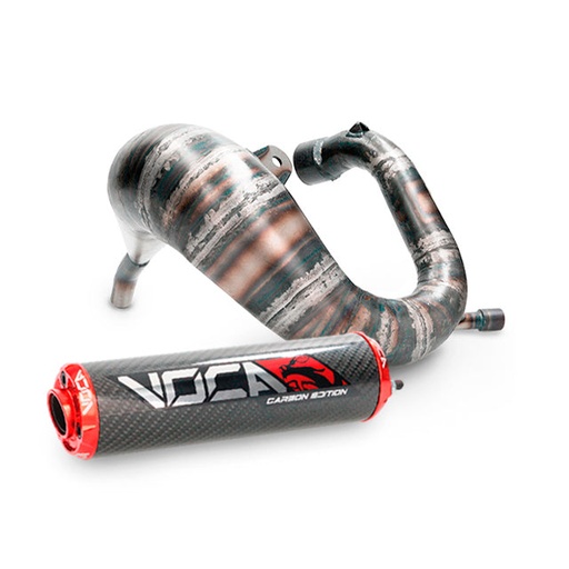 [VCR-RD37193.CC.CARE] Escape Derbi DRD Pro Cross Carbon 80 VOCA Racing - silenciador cazoleta roja