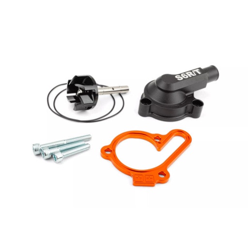 [S6-SSP593WP/OR] Bomba de agua large flow con tapa Derbi Euro 3 / 4 Stage6 - naranja