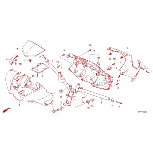 [AP55BP12.574.12] Embellecedor cubretacómetro Honda SH 125 17-19 AllPro - negro