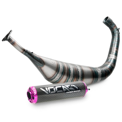 [VCR-RD30192.01.CAPU] Escape Derbi Senda Carbon Racing 70/80cc VOCA - silenciador cazoleta violeta
