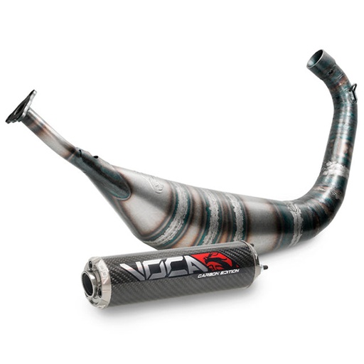 [VCR-RD30192.01.CAAL] Escape Derbi Senda Carbon Racing 70/80cc VOCA - silenciador cazoleta gris