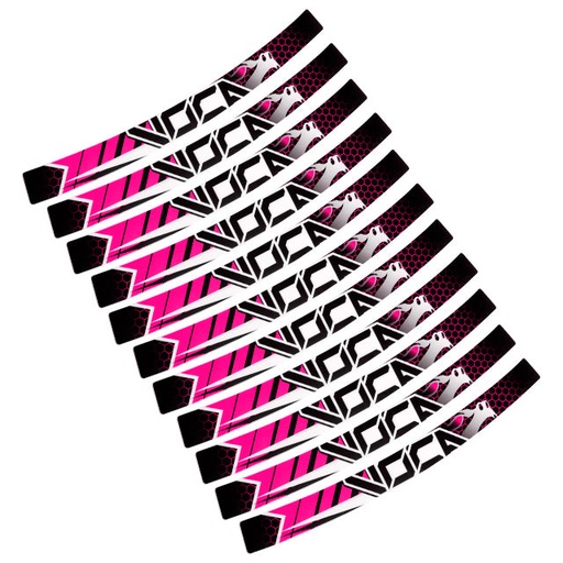 [VCR-SD-KIT-WHEELS/PI] Kit vinilos para llantas marchas 50cc delantera y trasera VOCA Racing - rosa