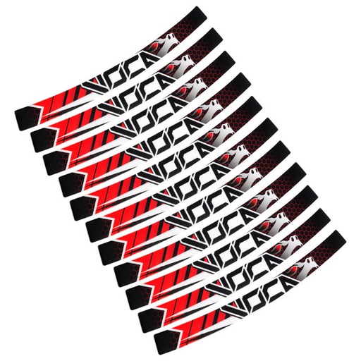 [VCR-SD-KIT-WHEELS/RE] Kit vinilos para llantas marchas 50cc delantera y trasera VOCA Racing - rojo