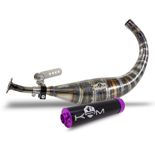 [KR310F/BK-PU] Escape KRM 70-78cc Derbi - silenciador negro/violeta