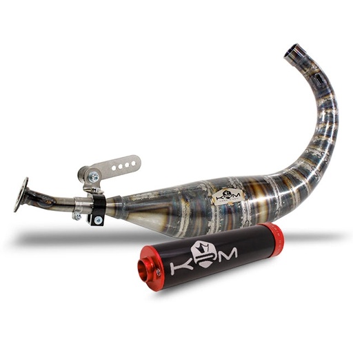[KR310F/BK-RE] Escape KRM 70-78cc Derbi - silenciador negro/rojo