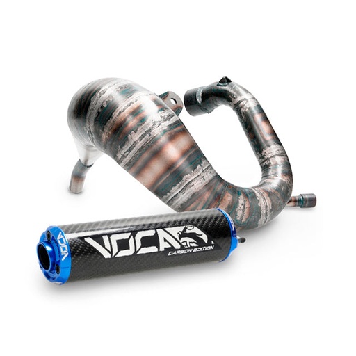[VCR-RD37193.CC.CABL] Escape Derbi DRD Pro Cross Carbon 80 VOCA Racing - silenciador cazoleta azul