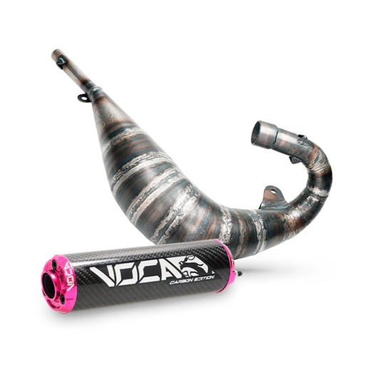 [VCR-RD37184.CC.CAPI] Escape VOCA Cross Carbon 80/90cc Sherco 50 SM-R / SE-R - silenciador cazoleta rosa