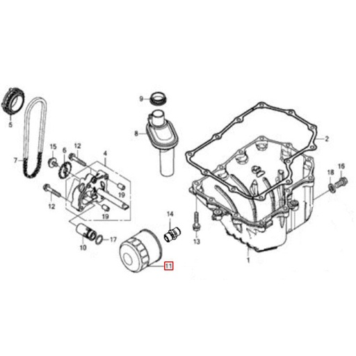 [0/001.070.4402] Filtro de aceite Rieju Aventura 500 125
