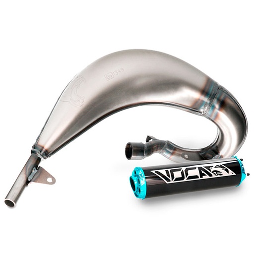 [VCR-RD39190/BKCY] Escape Beta RR Enduro/SM 12-20 lado derecho VOCA Cross (CE) - silenciador azul cyan
