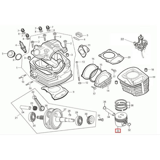 [0/250.009.0022] Pistón completo Rieju Tango 250