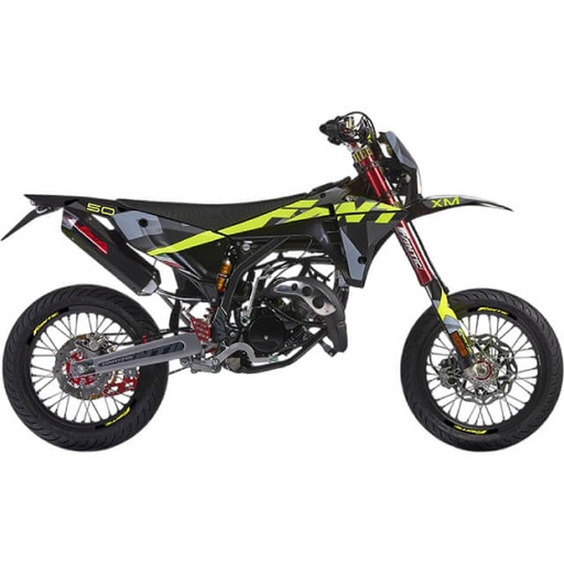 [M24-MS50C-BY-EU] Fantic XM 50 Motard 2T competition E5 negro-amarillo
