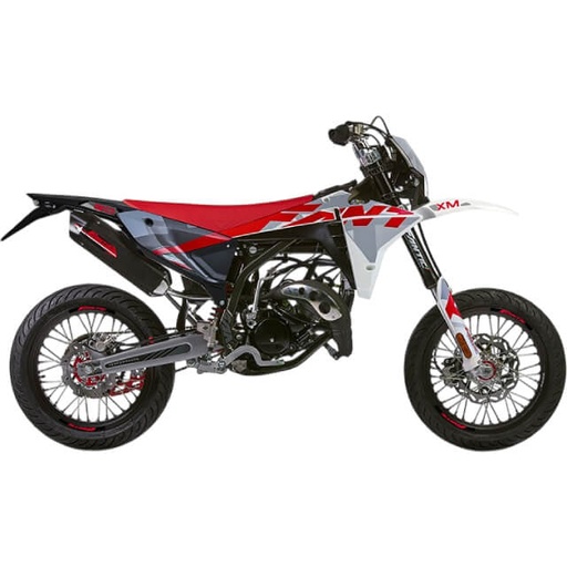 [M24-MS50P-WR-EU] Fantic XM 50 Motard 2T performance E5 blanco-rojo