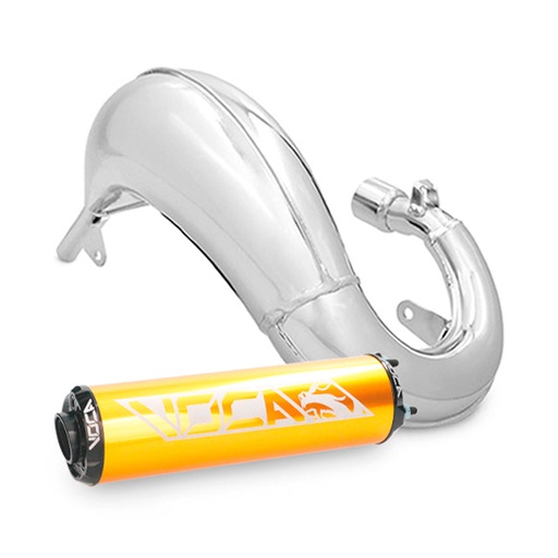 [VCR-RD38190/GOBK] Escape Beta RR Enduro / SM >12 VOCA Cross Chromed 50/70cc (CE) - Silenciador oro