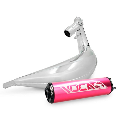 [VCR-RD38192/PIBK] Escape Derbi Senda/DRD / Aprilia RX/SX VOCA Cross Chromed 50/70cc (CE) - Silenciador rosa