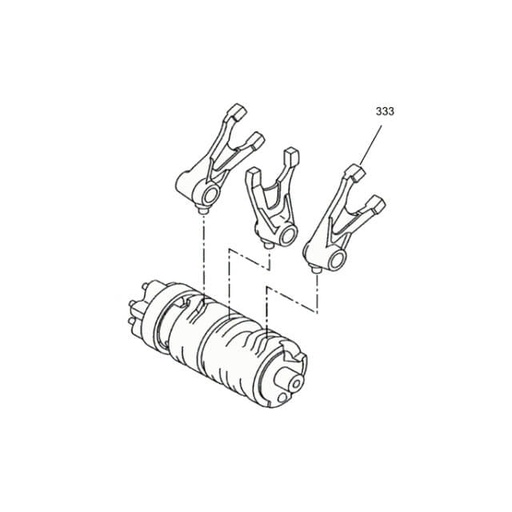[0/226.010.0002] Horquilla selectora de cambio 1ª WR9 Rieju RS3/Marathon 125