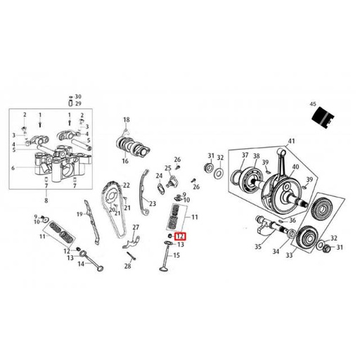 [0/006.126.0028] Retén de válvula Rieju Tango 125 / MRT 125 / Strada 125