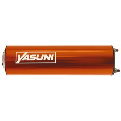 [ESIL066GTRI] Silenciador Yasuni Recto V2 lado izquierdo negro-naranja