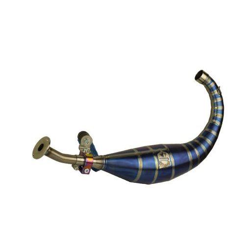 [KR754F-254] Bufanda de escape titanio azul KRM Derbi 80-90cc