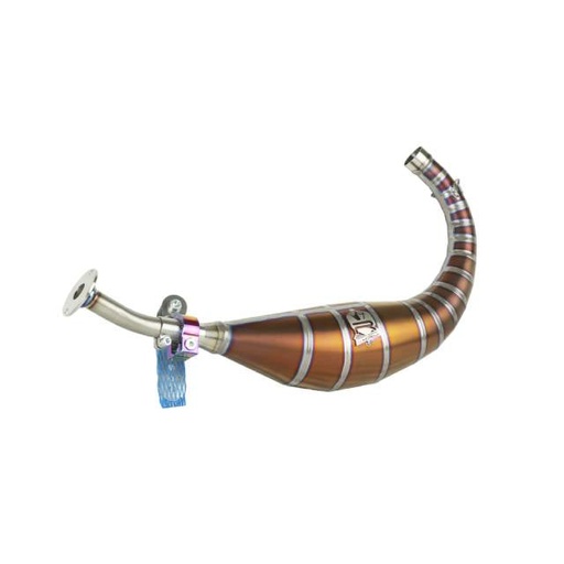 [KR915F-256] Bufanda de escape titanio bronce KRM Minarelli AM6 80-90cc