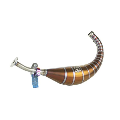 [KR916F-738] Bufanda de escape titanio bronce KRM Minarelli AM6 100-115cc