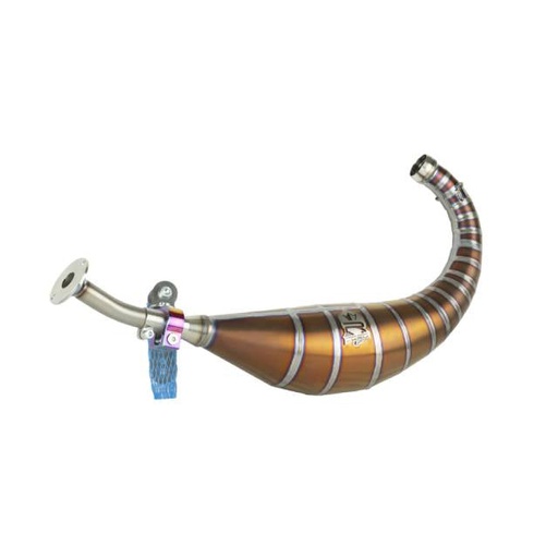 [KR917F-124] Bufanda de escape titanio bronce KRM Derbi 100-115cc