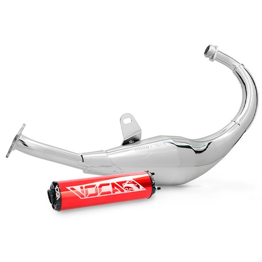 [VCR-RD15192/REBK] Escape Derbi Senda Chromed 50/70cc VOCA (CE) silenciador rojo